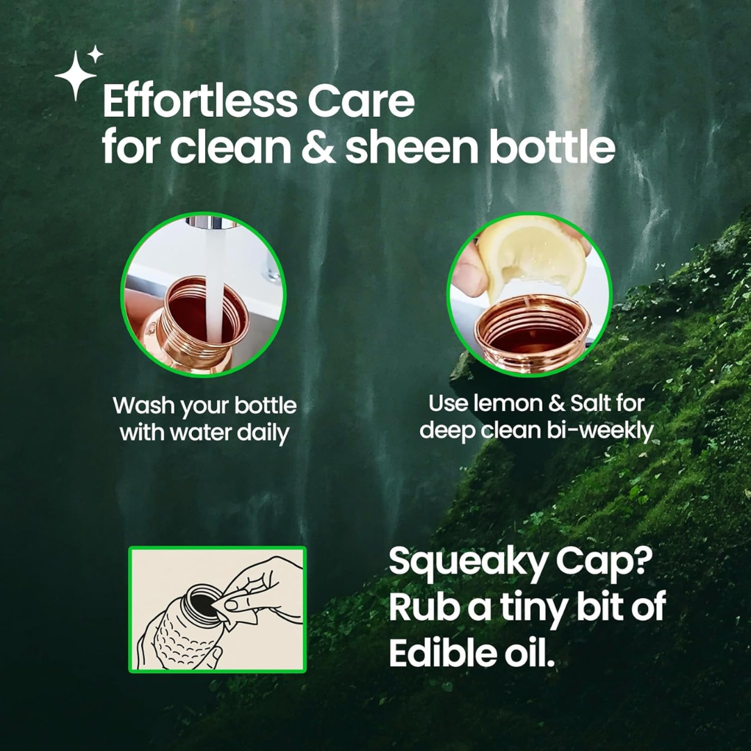 Handmade Ayurvedic Copper Water Bottle