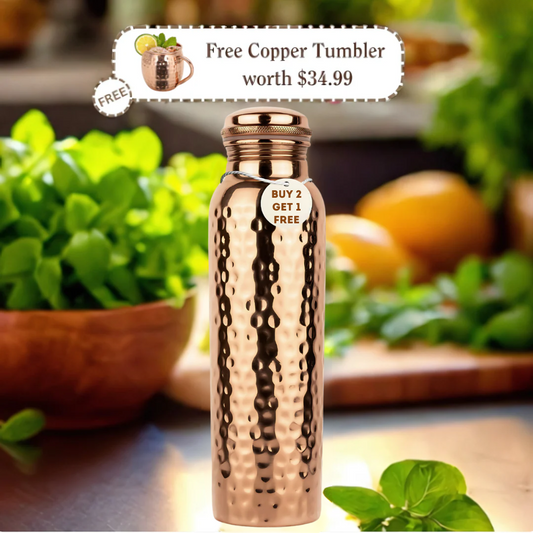 Handmade Ayurvedic Copper Water Bottle