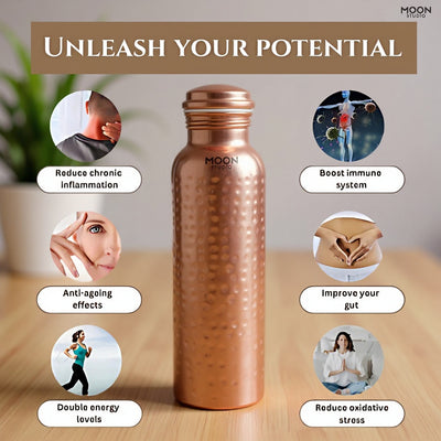 Handmade Ayurvedic Copper Water Bottle