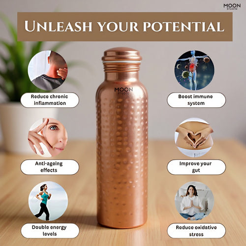 Handmade Ayurvedic Copper Water Bottle